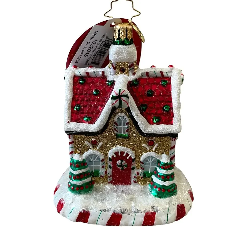 NEW Christopher Radko Sweet Tooth Cottage Glass Ornament
